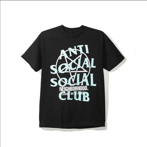 Anti Social Social Club X Neighborhood Black Tee - Picture 5 of 6